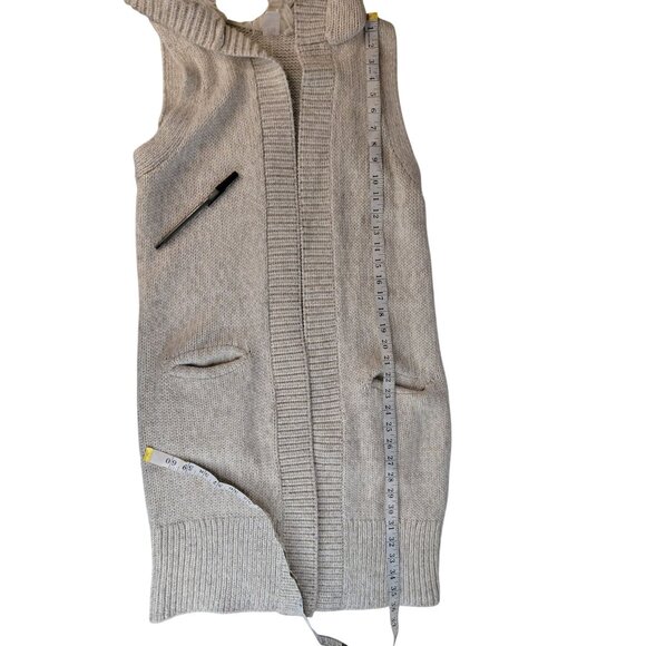 Gap Womens Knit Hooded Vest With Faux Fur Accent Size M - Picture 6 of 8